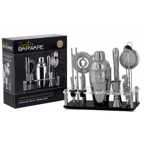 16 Piece Stainless Steel Cocktail Set