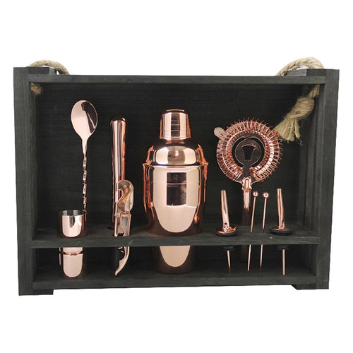 11 Piece Cocktail with Black Hanging Stand Set