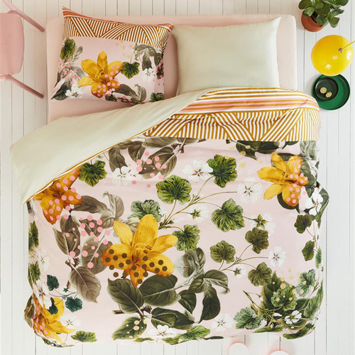 Bedding House Green Oilily Botanical Cotton Sateen Quilt Cover Set