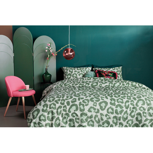 Green Fabrice Cotton Quilt Cover Set