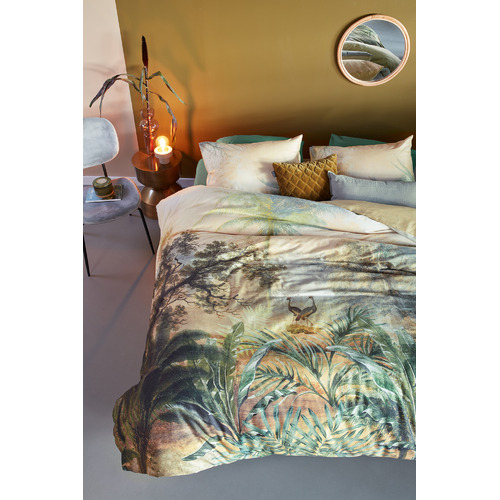 Green Panoramic Cotton Quilt Cover Set