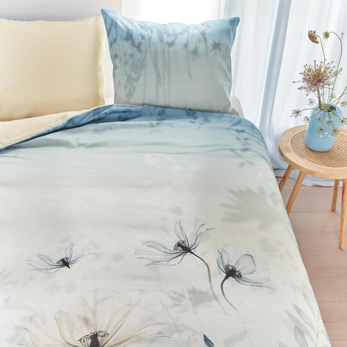 Light Blue Isabelle Cotton Sateen Quilt Cover Set