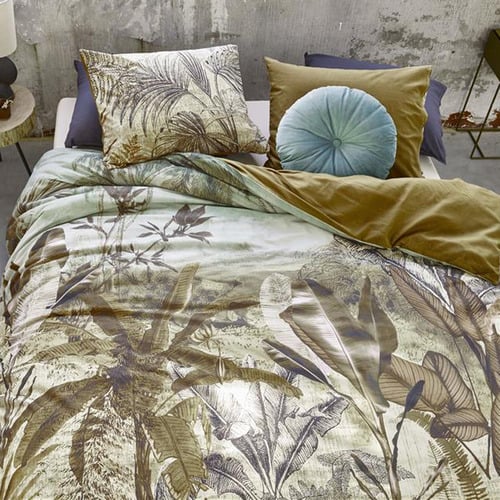 Green Banda Cotton Quilt Cover Set