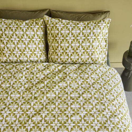 Green Mae Cotton Quilt Cover Set