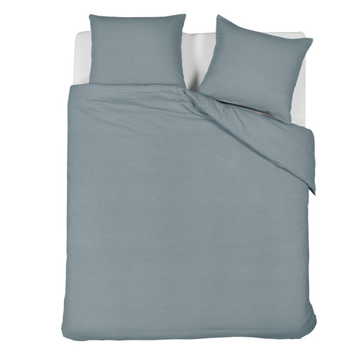 Blue Grey Summer Cotton Quilt Cover Set