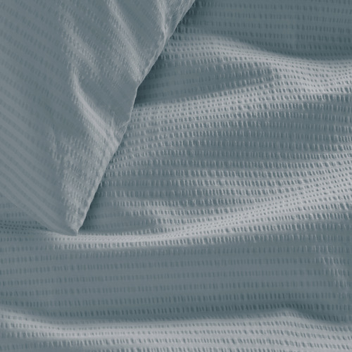 Blue Grey Summer Cotton Quilt Cover Set