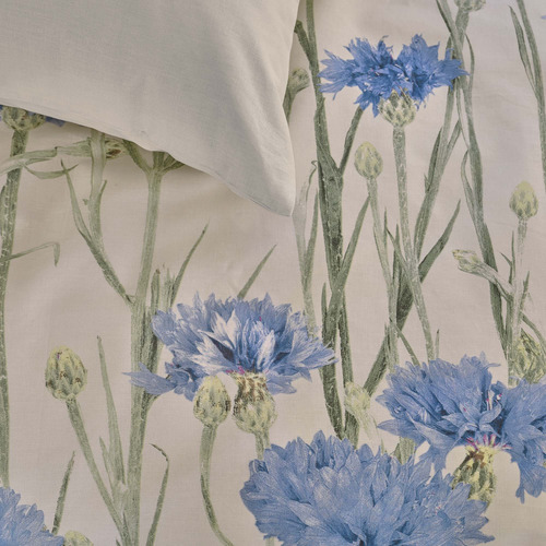 Sand Cornflower Cotton Quilt Cover Set