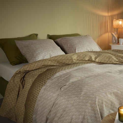 Gold Sanna Cotton Quilt Cover Set