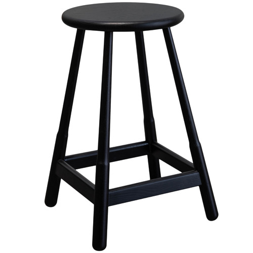 66cm Aria Wooden Barstool | Temple & Webster