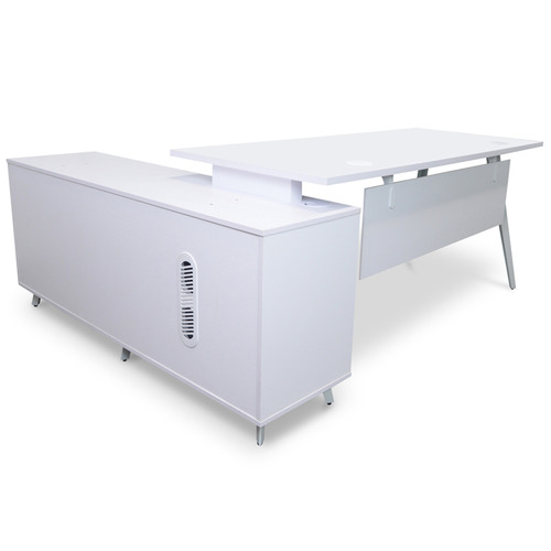 Harper & Hindley White Stylus Executive Office Desk with Left Return