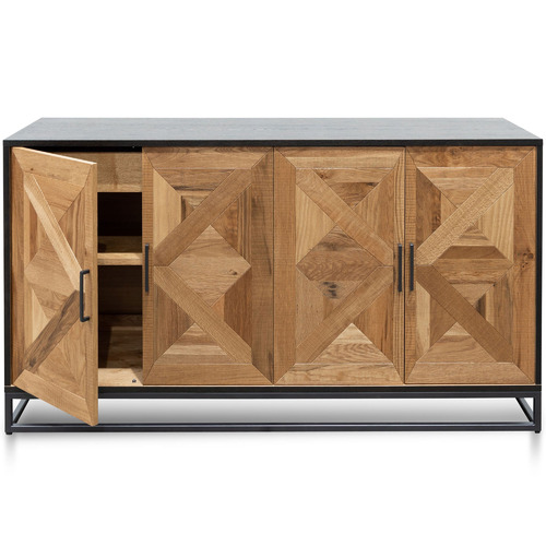 Lucius Oak Wood Sideboard with Drawers