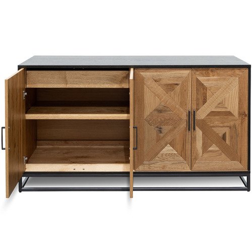 Lucius Oak Wood Sideboard with Drawers