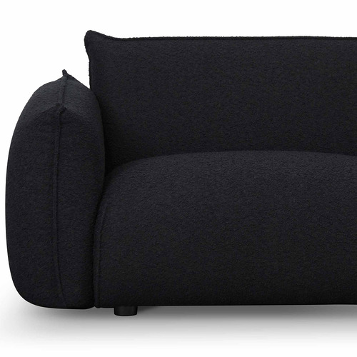 Black Jacque 3 Seater Bouclé Sofa