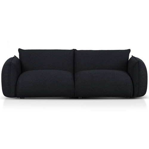 Black Jacque 3 Seater Bouclé Sofa