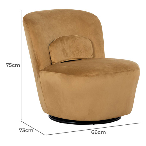 Mustard Claire Swivel Accent Chair Temple & ster