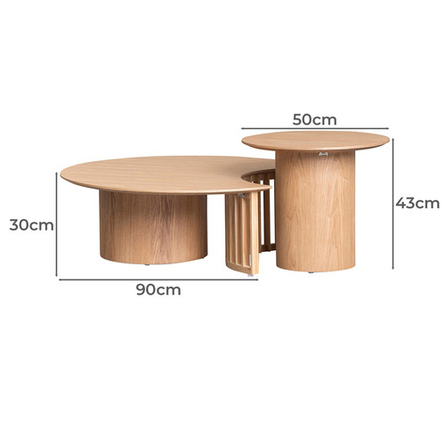 2 Piece Elara Coffee & Side Table Set