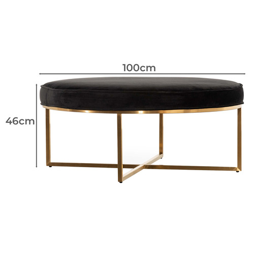 Emerson Velvet Ottoman