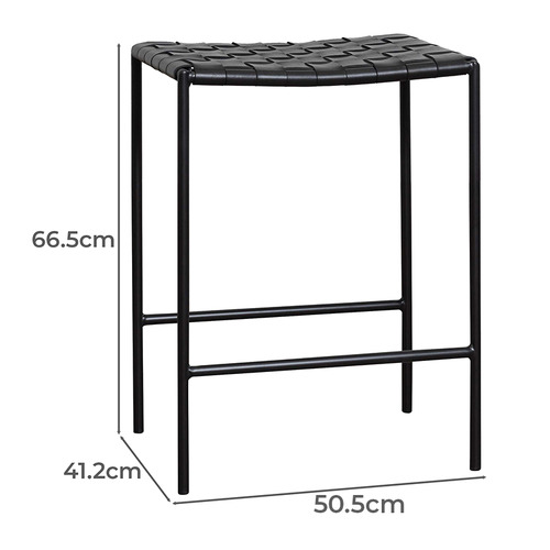 66.5cm Magnus Genuine Leather Bar Stools