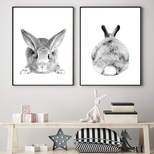 Campana Collective Set of 2 Mr Cottontail Unframed Paper Prints ...