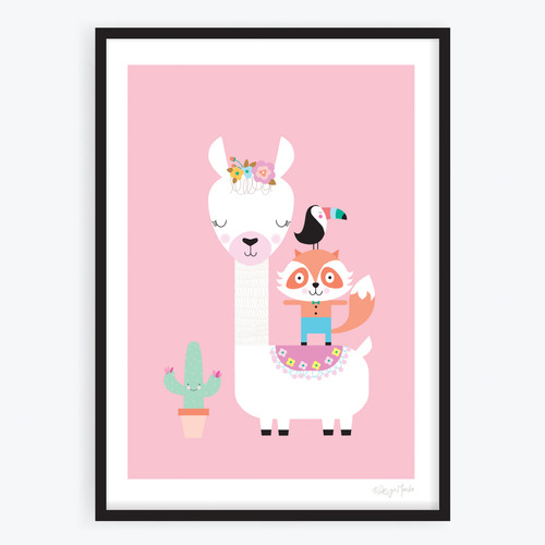 Lulu Llama Printed Wall Art