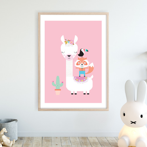 Lulu Llama Printed Wall Art