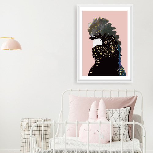 Campana Collective The Black Cockatoo Printed Wall Art | Temple & Webster