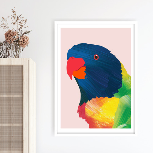 Campana Collective Rainbow Lorikeet II Printed Wall Art | Temple & Webster