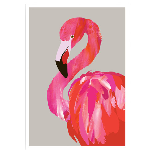 Fancy Flamingo Printed Wall Art