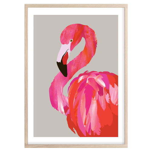 Fancy Flamingo Printed Wall Art