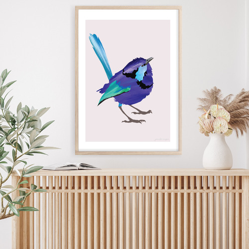 Superb Fairy Wren Printed Wall Art | Temple & Webster