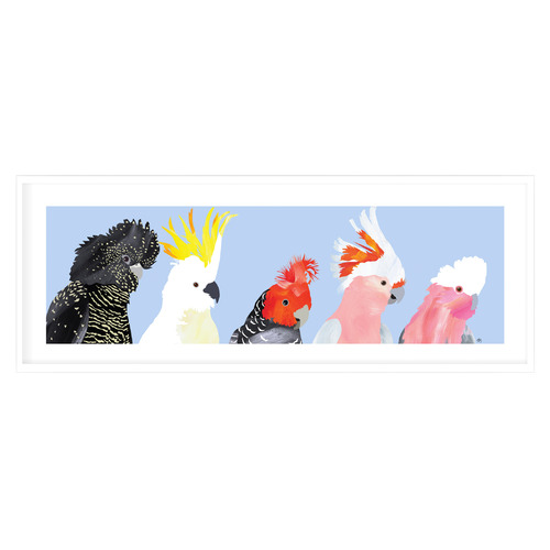 Australian Cockatoos Panorama Paper Print Wall Art