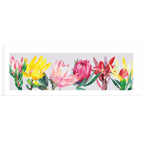 Colourful Blooms Panorama Printed Wall Art
