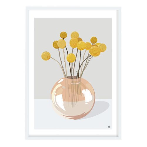 Billy Buttons Still Life Printed Wall Art