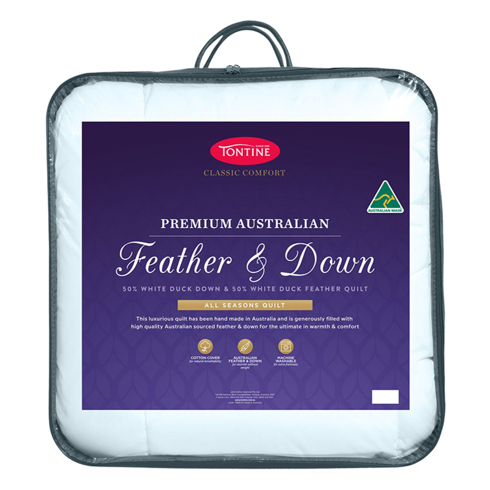 Classic Comfort Duck Feather & Down All Seasons Quilt