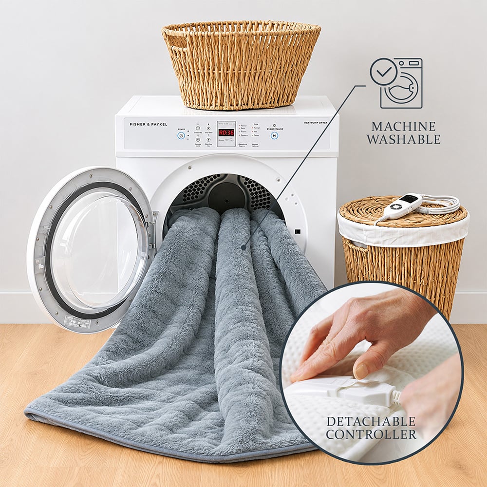 Cotton Heated Throw