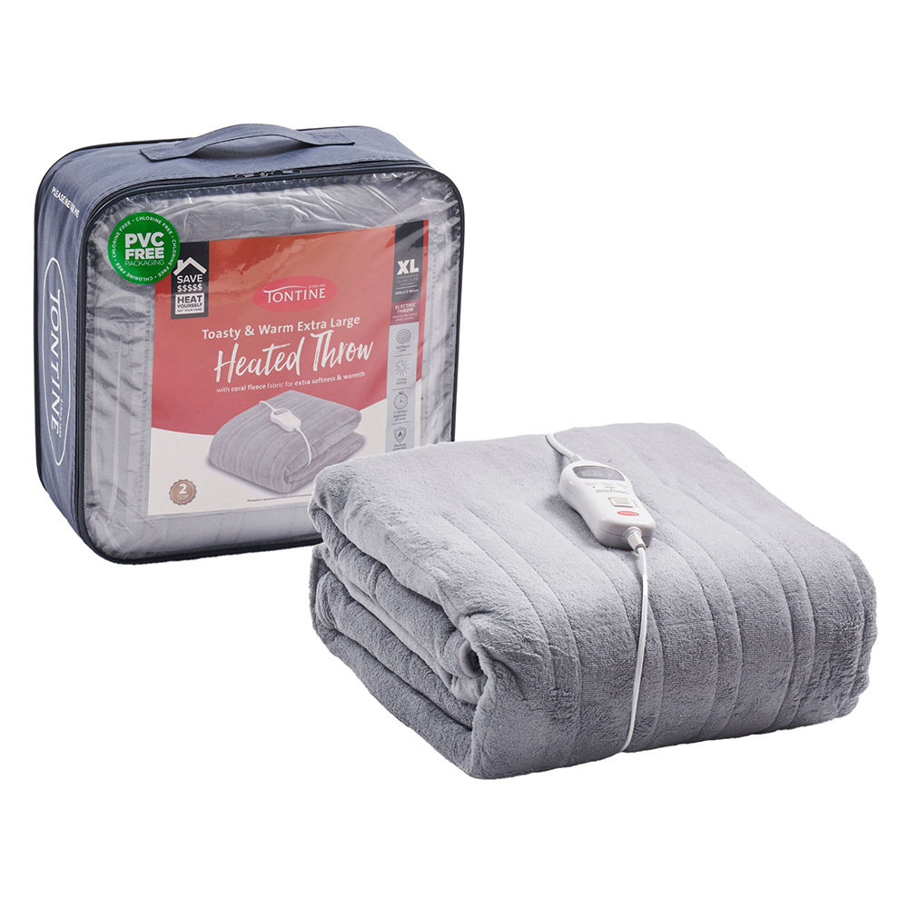Extra Large Coral Fleece Heated Throw