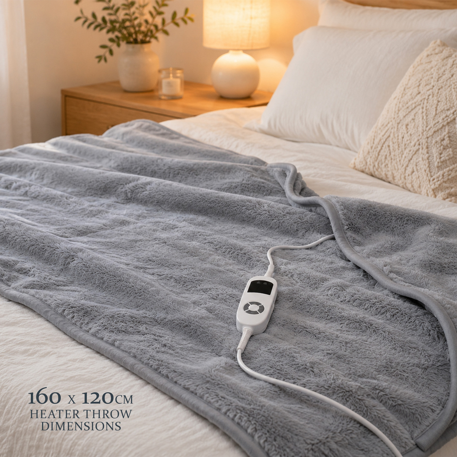 Cotton Heated Throw