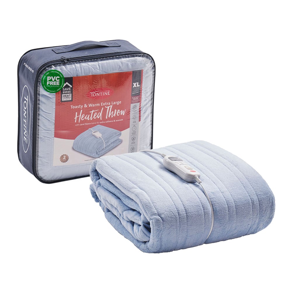 Extra Large Coral Fleece Heated Throw