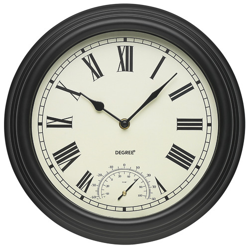 Degree Clocks 31cm Black Alfresco Drive Wall Clock | Temple & Webster