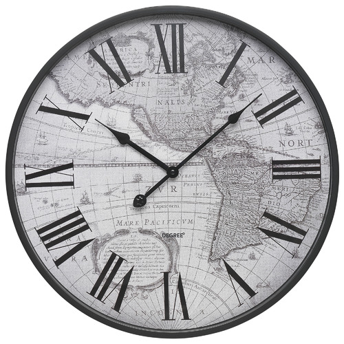 Degree Clocks 45cm Matte Black Atlas Wall Clock Temple & Webster Degree Clocks 45cm Matte Black Atlas Wall Clock Temple & Webster