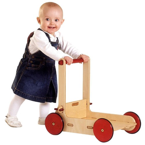 wooden baby walker