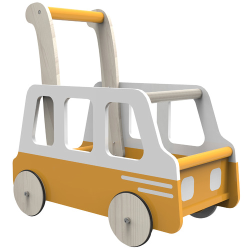 MooverToys Kids' Yellow Moover Line Push School Bus | Temple & Webster