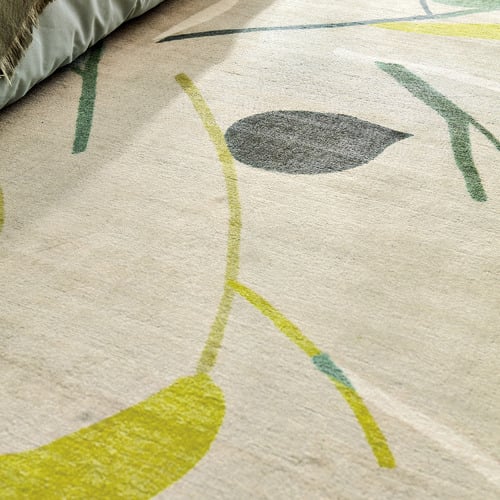 Green Oxails Juniper Hand-Tufted Pure New Wool Rug