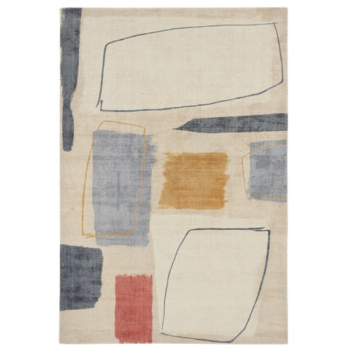 Amber Composition Hand-Tufted Pure New Wool Rug