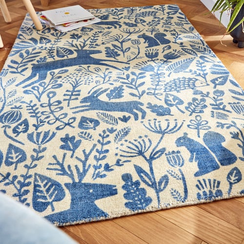 Cobalt Kelda Hand-Tufted Pure New Wool Rug