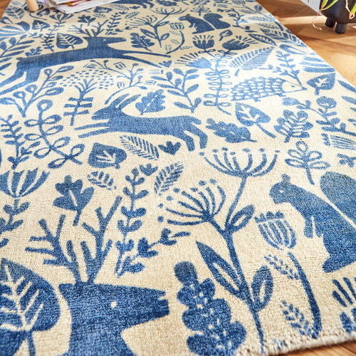 Cobalt Kelda Hand-Tufted Pure New Wool Rug