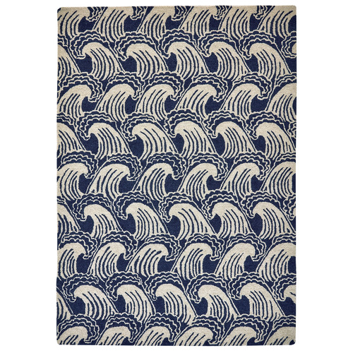 Denim Ride The Wave Hand-Tufted Pure New Wool Rug