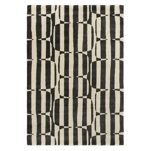 Charcoal Lohko Stripe Hand-Tufted Wool Rug