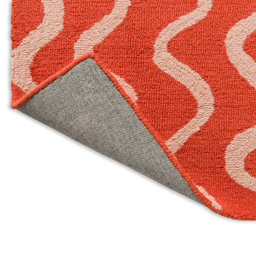 Coral Ribbon Hand-Tufted Wool Rug
