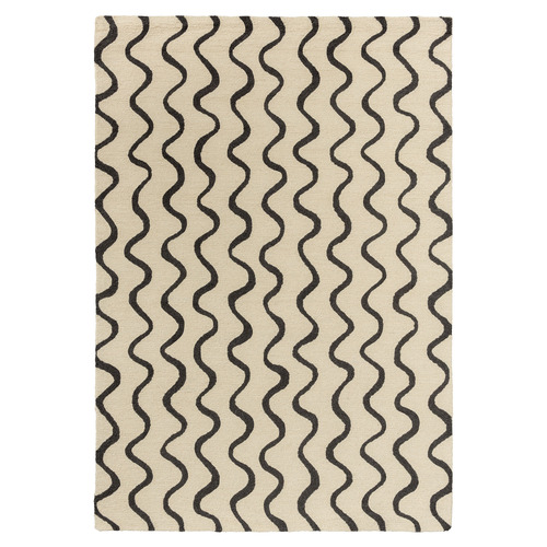 Charcoal Ribbon Hand-Tufted Wool Rug